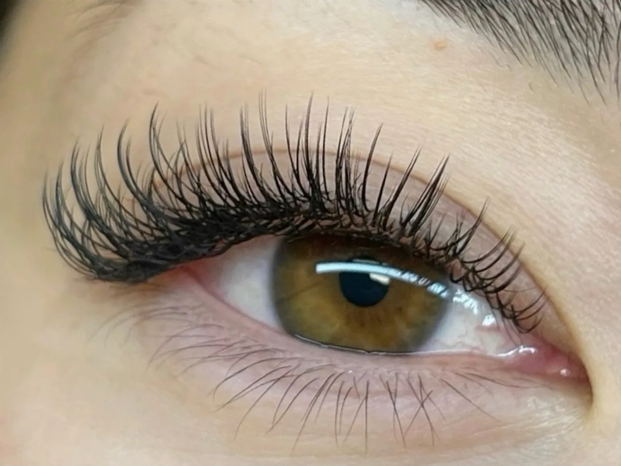 Beauty Lover & Lash client result with separated wet-set lash texture